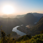 Sunset over Nong Khiaw