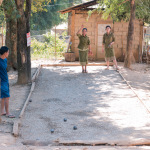 A game of petanque, Nong Khiaw
